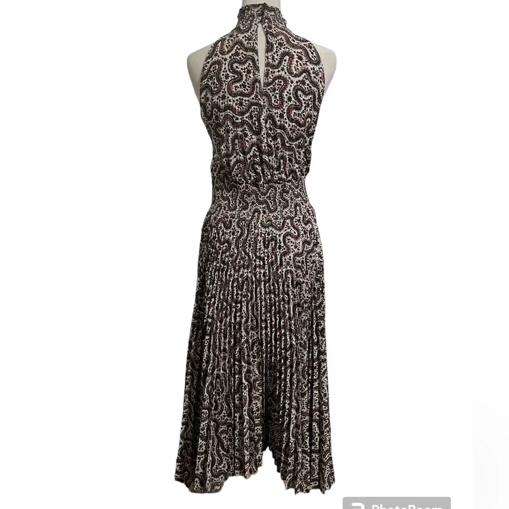 A.L.C. x Barney’s Renzo Paisley Pleated Dress - Picture 7 of 17